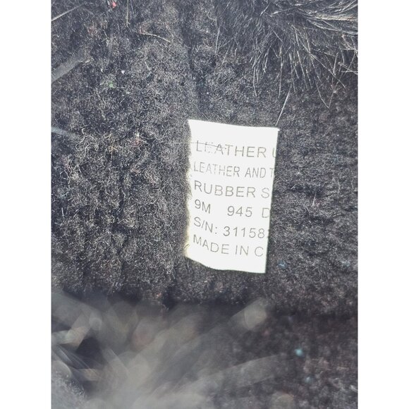 Tory Burch Women's Black Suede Leather Rabbit Fur Anjelica Boots Sz 9 2863 - Picture 9 of 16